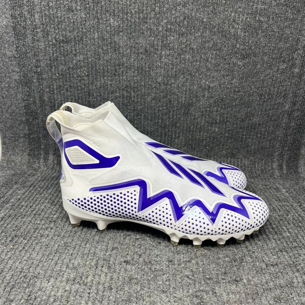 Adidas Freak Ultra 22 Primeknit‎ White Purple Football Cleats Men’s Size 10.5